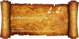 Lefkovits Lilla névjegykártya