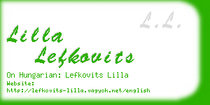 lilla lefkovits business card